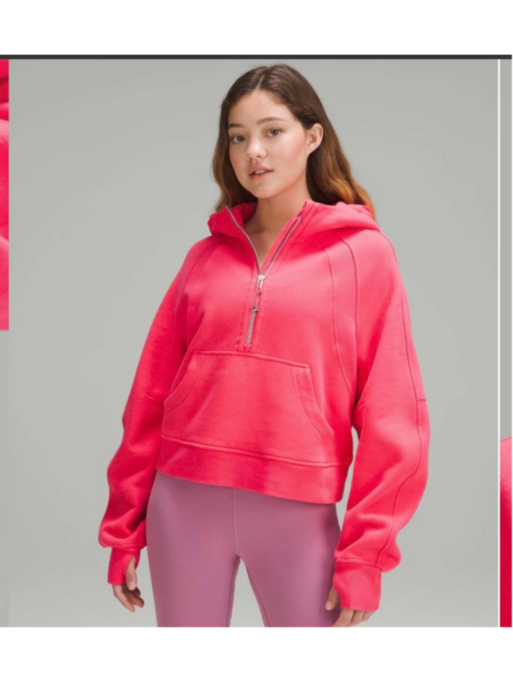 Women's Lululemon Scuba Oversized Half-Zip Hoodie M/L Pink